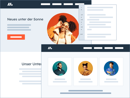 Websitedesigns und Seitenvorlagen